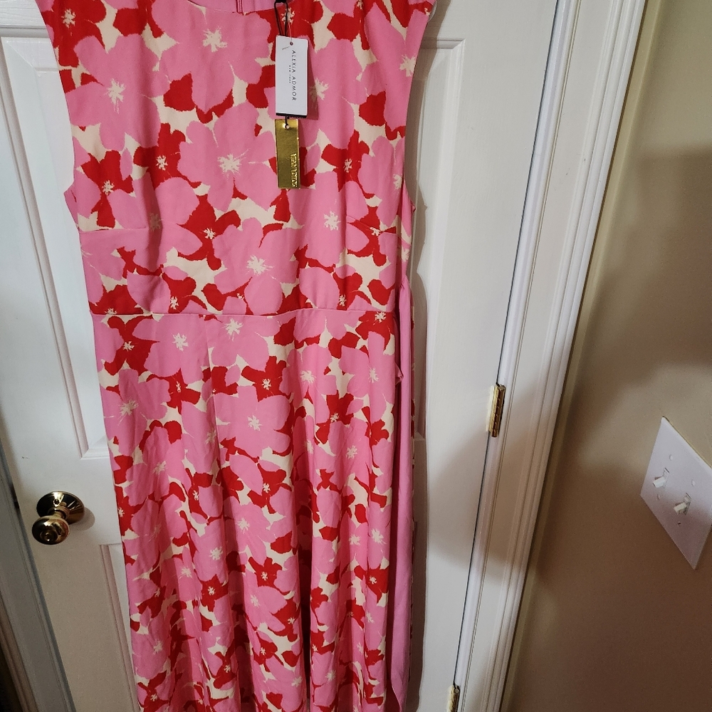 Pink multi color dress